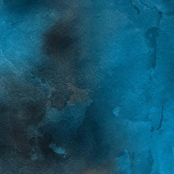 Fondo Abstracto Azul Con Textura Pintura Acuarela —  Fotos de Stock