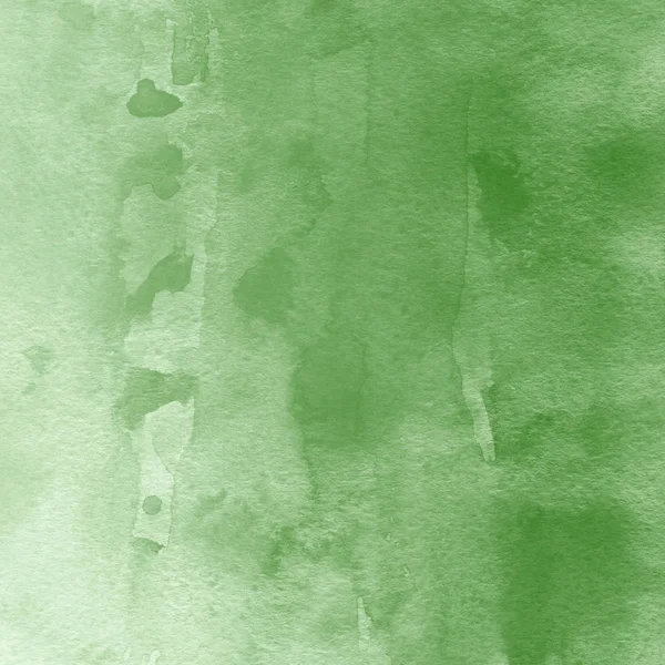 带有水彩画纹理的绿色抽象背景 — 图库照片