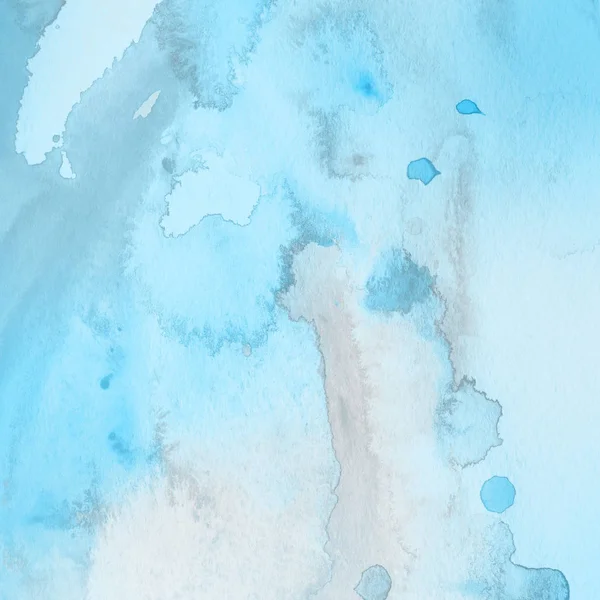 Modré Pozadí Abstraktní Akvarel Malování Texturou — Stock fotografie