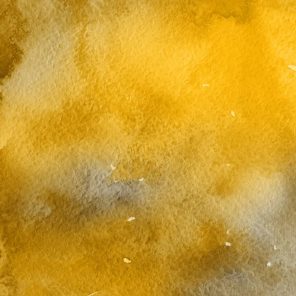 黄色抽象背景与水彩油漆纹理 — 图库照片