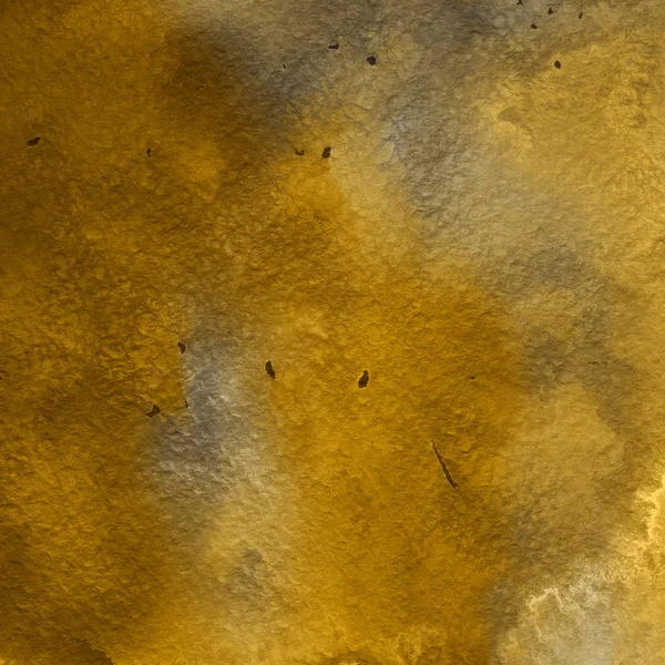 Fond Abstrait Jaune Foncé Avec Texture Aquarelle — Photo