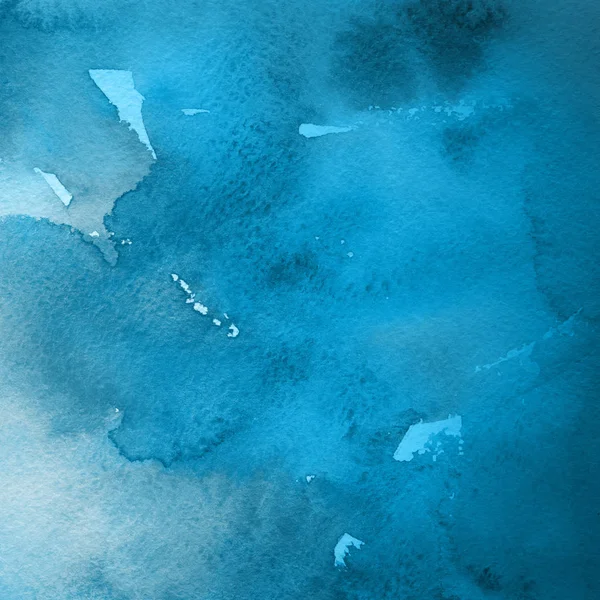 Niebieskie Tło Akwarela Tekstury — Zdjęcie stockowe