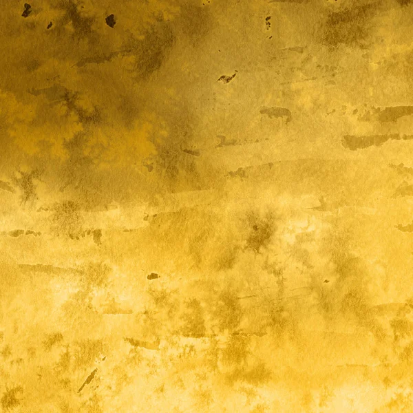 Темно Желтый Абстрактный Фон Текстурой Акварели — стоковое фото