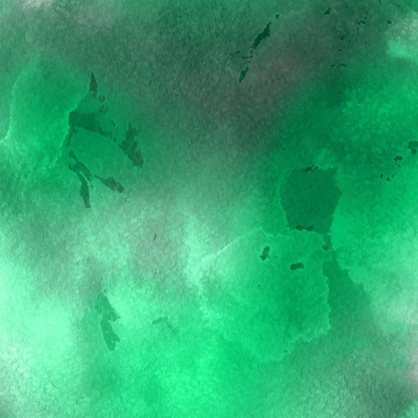 Fundo Abstrato Verde Com Textura Tinta Aquarela — Fotografia de Stock