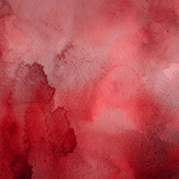 Rote Aquarellfarbe Textur Abstrakter Hintergrund — Stockfoto