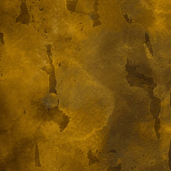 Donker Gele Abstracte Achtergrond Met Aquarel Verf Textuur Stockfoto