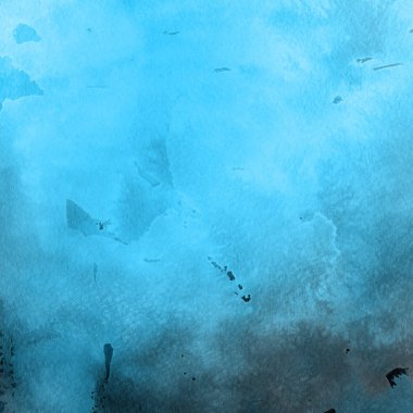 sulu boya boyama doku ile mavi arka plan