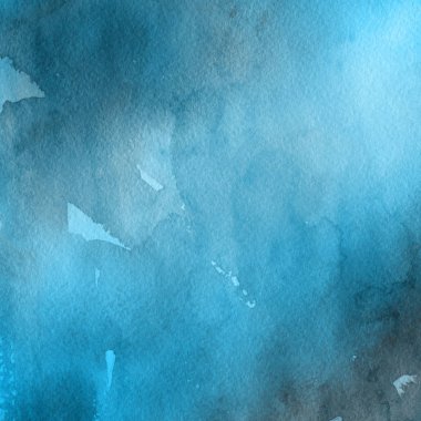 sulu boya boyama doku ile mavi arka plan