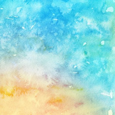 sulu boya boyama doku ile çok renkli arka plan