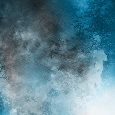 sulu boya boyama doku ile mavi arka plan