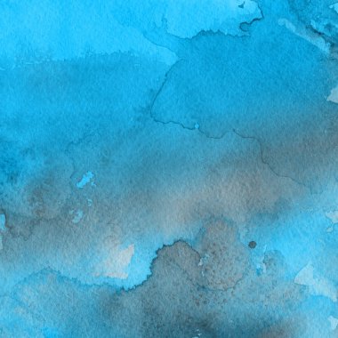 sulu boya boyama doku ile mavi arka plan