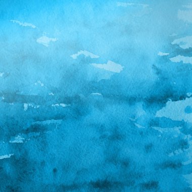 sulu boya boyama doku ile mavi arka plan