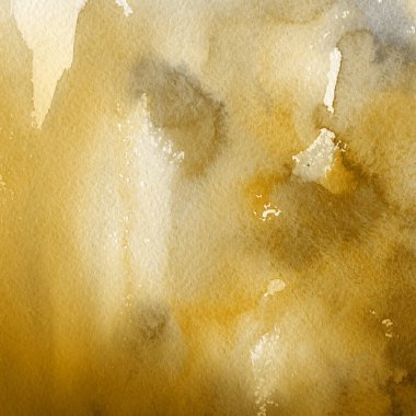 sulu boya boyama doku ile koyu sarı arka plan