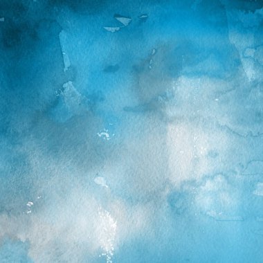 sulu boya boyama doku ile mavi arka plan