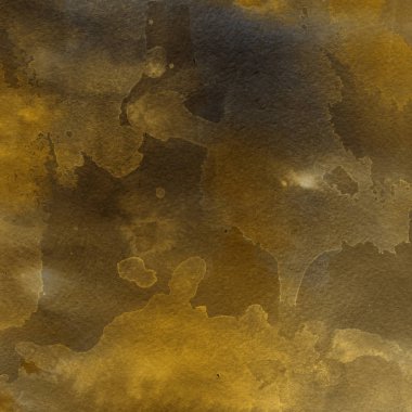 sulu boya boyama doku ile koyu sarı arka plan