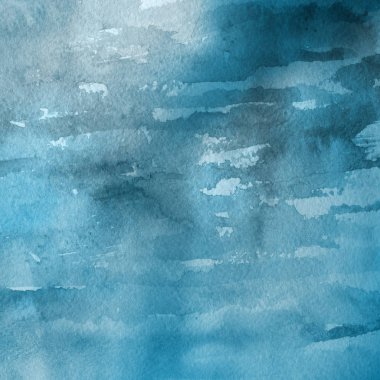 sulu boya boyama doku ile mavi arka plan