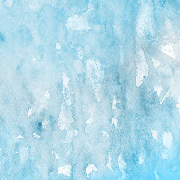 blue abstract background with watercolor paint texture