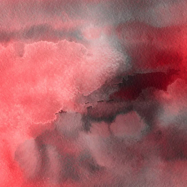 Rote Aquarellfarbe Textur Abstrakter Hintergrund — Stockfoto