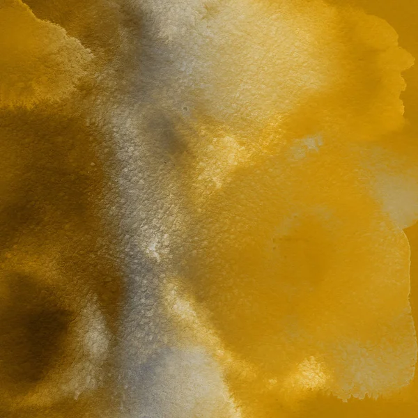 Fondo Abstracto Amarillo Oscuro Con Textura Pintura Acuarela — Foto de Stock