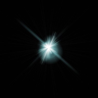 siyah gece arka plan üzerinde gerçekçi objektif parlama görsel etkisi. Uzay yıldızı. 