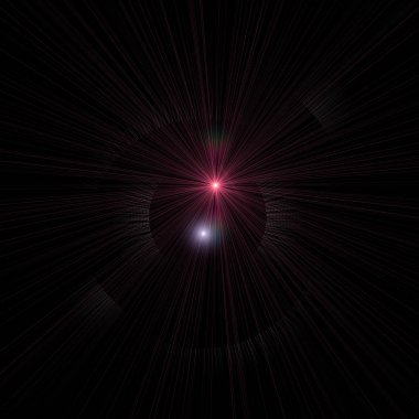 siyah gece arka plan üzerinde gerçekçi objektif parlama görsel etkisi. Uzay yıldızı. 