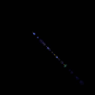 siyah gece arka plan üzerinde gerçekçi objektif parlama görsel etkisi. Uzay yıldızı. 