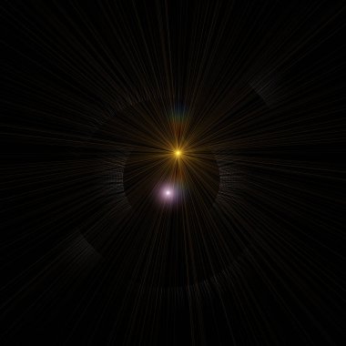 siyah gece arka plan üzerinde gerçekçi objektif parlama görsel etkisi. Uzay yıldızı. 