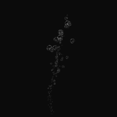 Siyah arka plan üzerine beyaz izole kabarcık. Su damla yağmur. Sualtı oksijen.