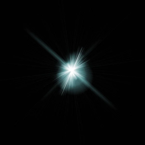 Реалистичный Эффект Блика Объектива Черном Ночном Фоне Космическая Звезда — стоковое фото