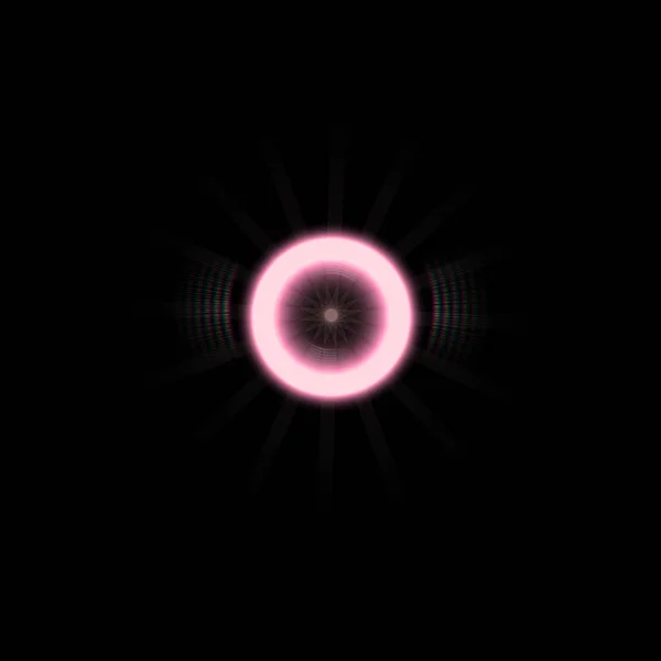 Realistische Lens Flare Visueel Effect Zwarte Nacht Achtergrond Space Star — Stockfoto