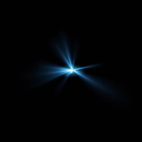 Realistic Lens Flare Visual Effect Black Night Background Space Star — Stock Photo, Image