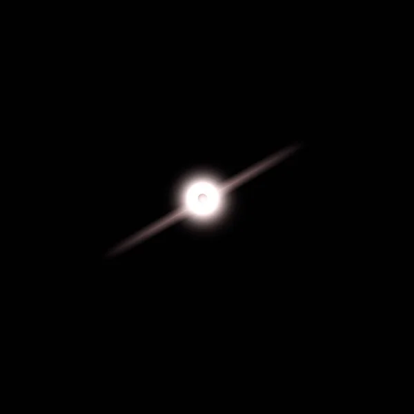 Realistische Linseneffekte Auf Schwarzem Nachthintergrund Weltraumstern — Stockfoto