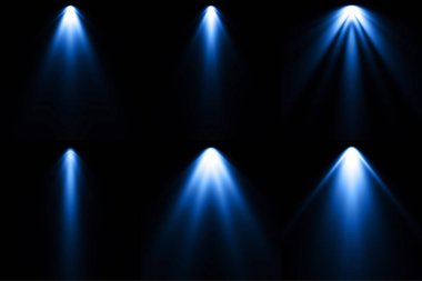 Siyah arka plan, Spot arka plan mavi ışık