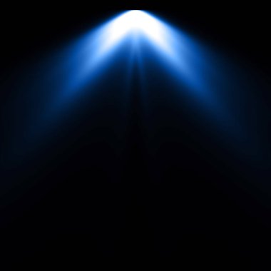 koyu arka plan üzerinde mavi projektör