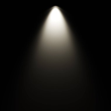 White light at black background, spotlight background clipart
