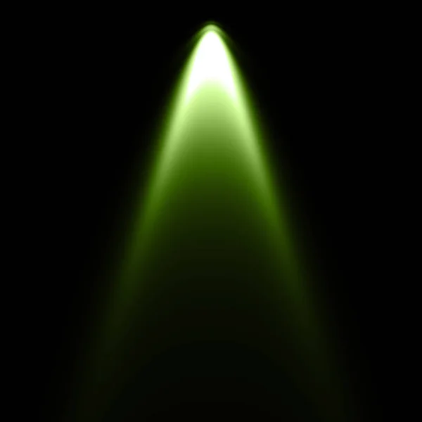 黒の背景 スポット ライトの背景に緑色のライト — ストック写真