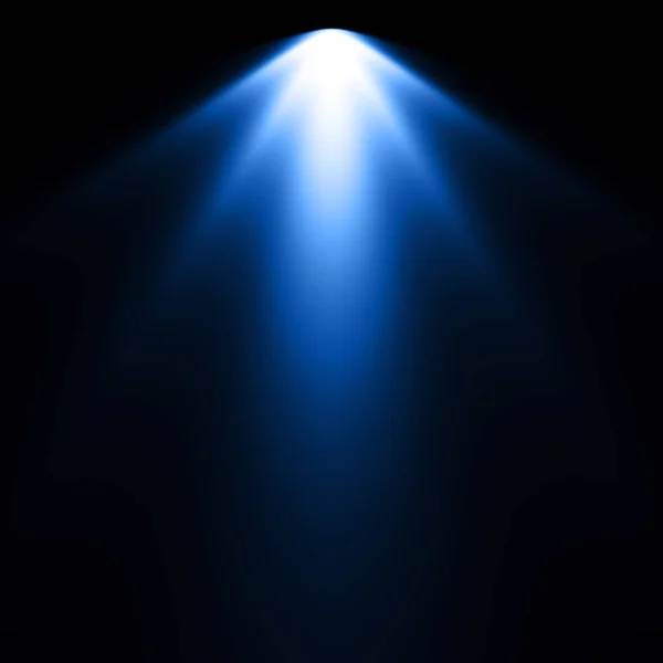 Koyu Arka Plan Üzerinde Mavi Projektör — Stok fotoğraf