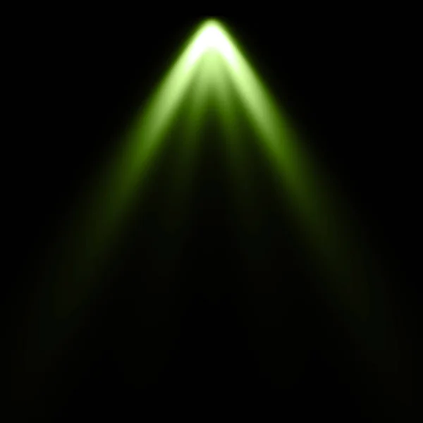 Зеленый Свет Черном Фоне Подсветка — стоковое фото