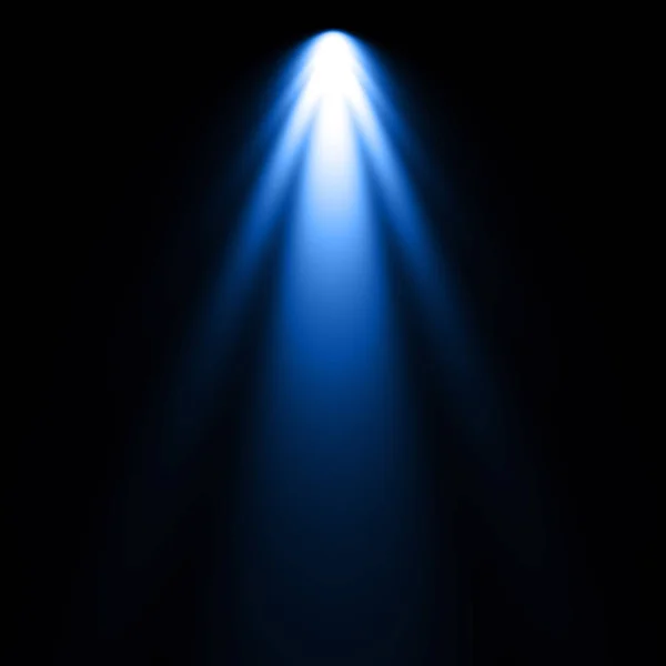 Luz Azul Sobre Fondo Negro Fondo Foco — Foto de Stock