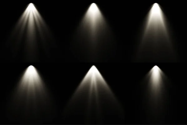 White light at black background, spotlight background