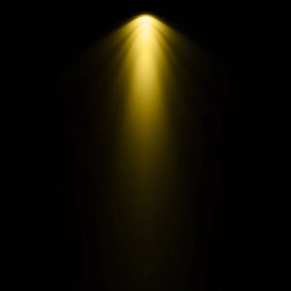 Yellow Light Black Background Spotlight Background — Stock Photo, Image