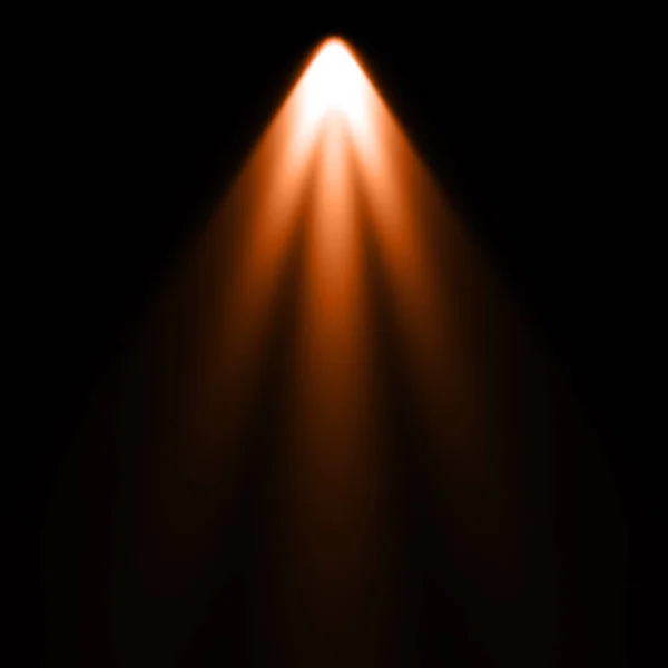 Oranžové Světlo Černém Pozadí Reflektor Pozadí — Stock fotografie