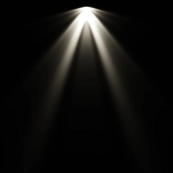 黒の背景に光を白 背景をスポット ライト — ストック写真