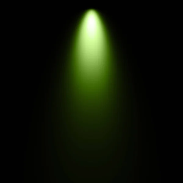 Zelené Světlo Černém Pozadí Pozadí Reflektor — Stock fotografie
