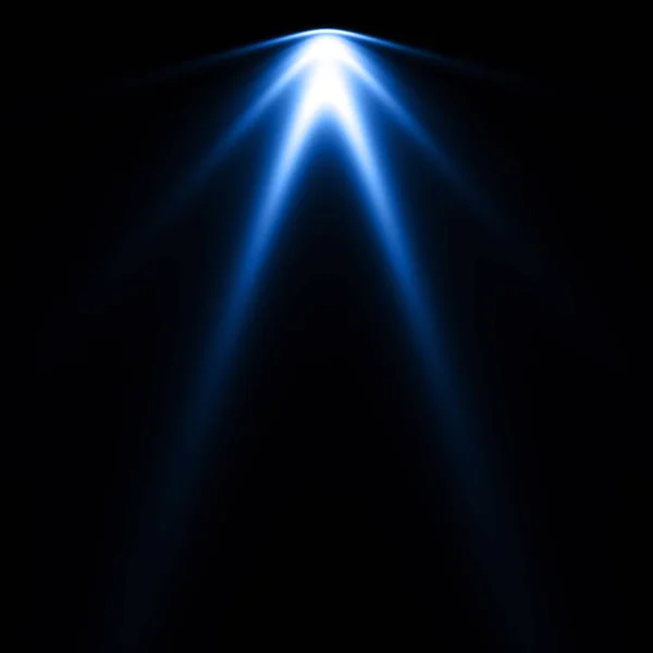 Koyu Arka Plan Üzerinde Mavi Projektör — Stok fotoğraf