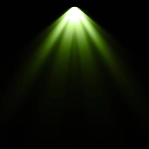 Grönt Ljus Svart Bakgrund Spotlight Bakgrund — Stockfoto