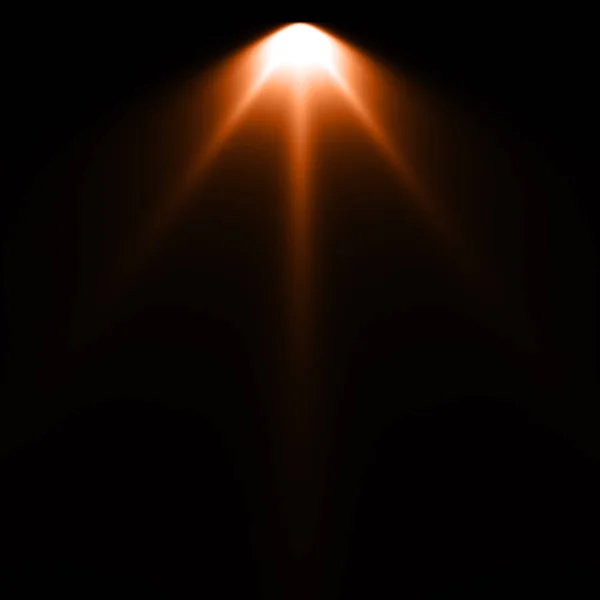 Oranje Licht Zwarte Achtergrond Spotlight Achtergrond — Stockfoto
