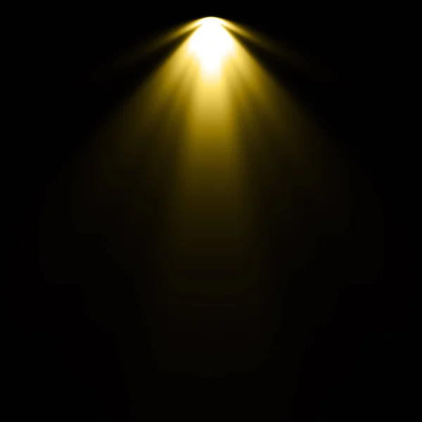 Жовте Світло Чорному Фоні Точковий Фон — стокове фото