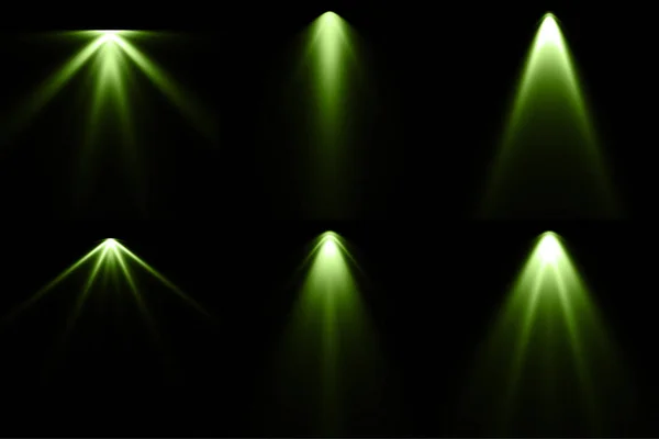 Green Light Black Background Spotlight Background — Stock Photo, Image