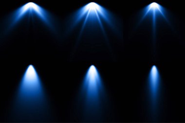 Siyah arka plan, Spot arka plan mavi ışık